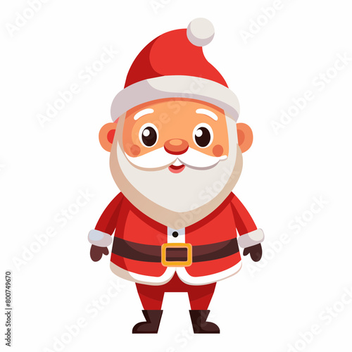 santa claus with a bag, santa claus vector illustration with white background