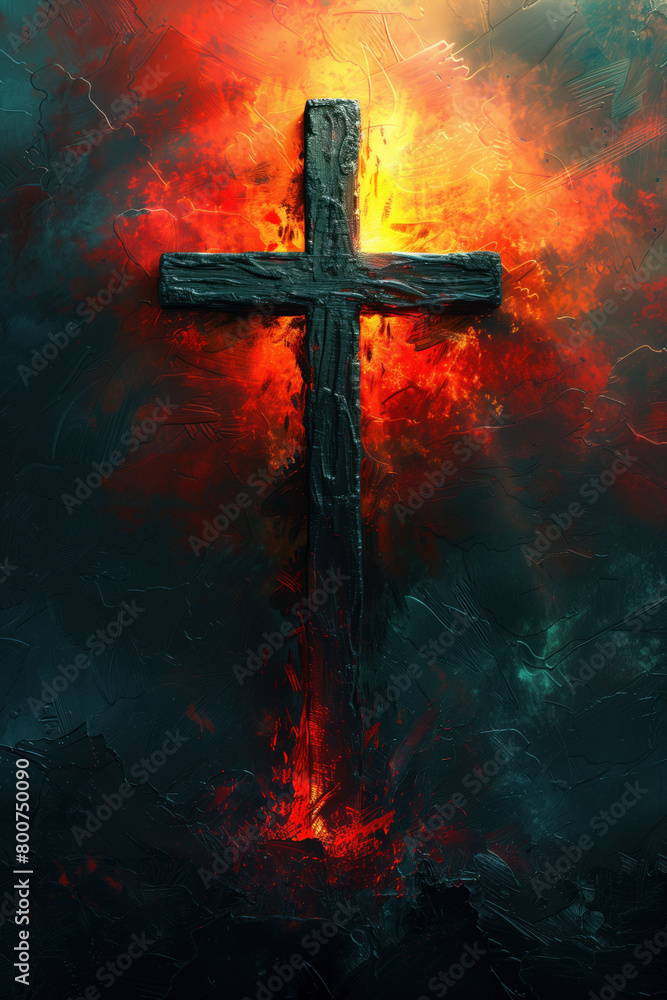 Christian Greeting Card Template Background, Generative AI Christian Greeting Card Template Background, Generative AI