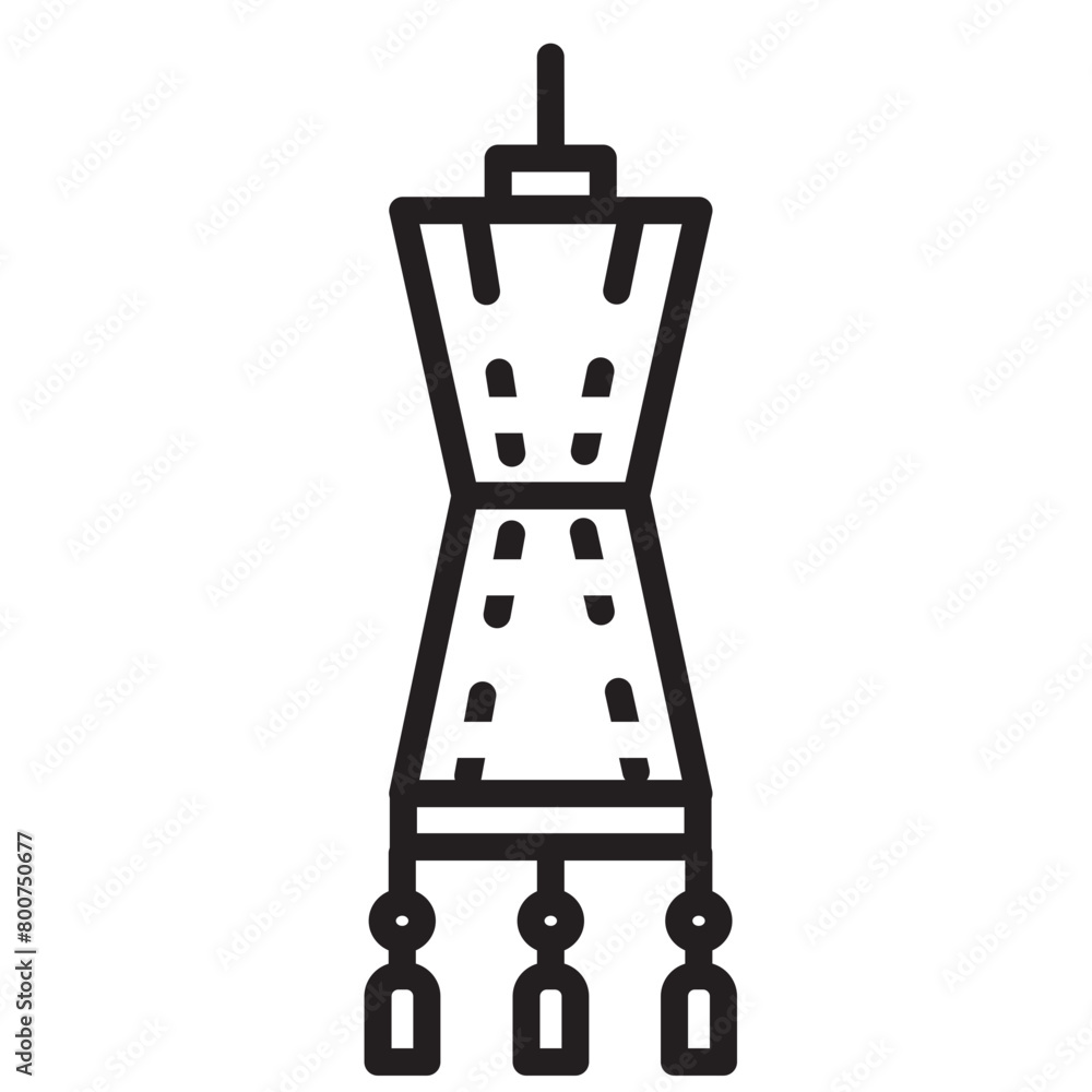 Obraz premium Lamp Lantern Light Line Icon