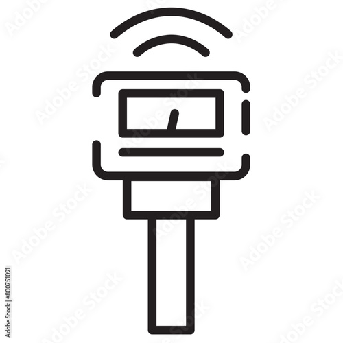 Area Meter Parking Line Icon