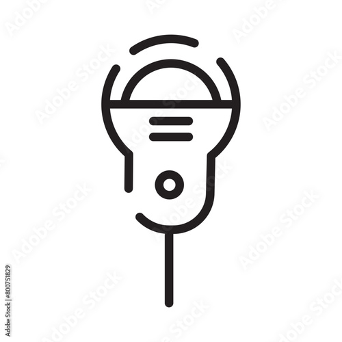 Map Meter Parking Line Icon