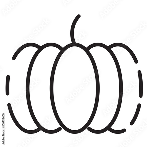 Fruit Cornucopia Plenty Line Icon