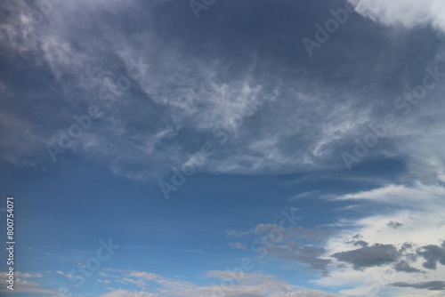 blue sky and White cloud nature background. Beautiful cloud in blue sky. © SISIRA