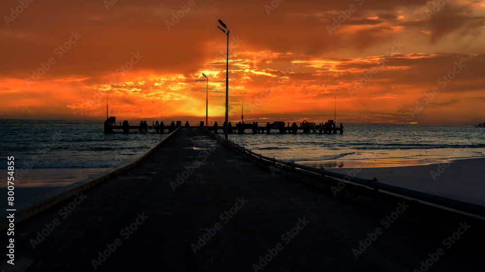 Lancelin Jetty, at sunset Western Australia,