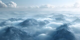 Beautiful mountains Timelapse clouds flowing over mountain Winter Winds cloud towering height dramatic contrast.