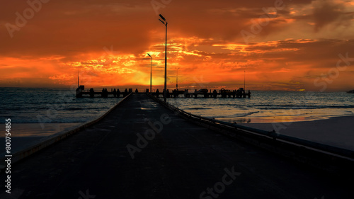 Obraz na płótnie Lancelin Jetty, at sunset Western Australia, w salonie