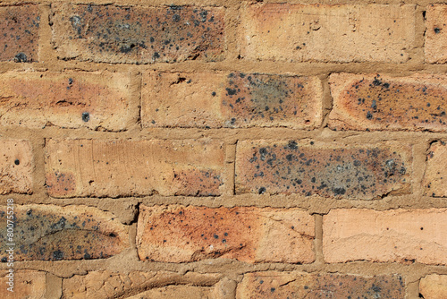 Brown brick wall textured abstract background
