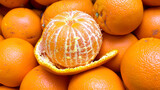Dekopon oranges with a sweet, fresh taste, orange peel is easy to peel. Generative Ai