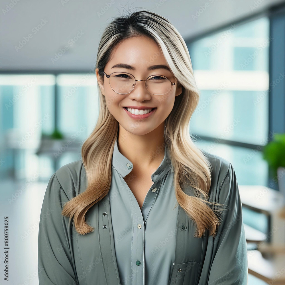 a female office worker a female office worker