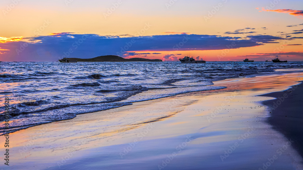 Sunset Beach at Lancelin, Perth, Western Australia,