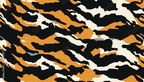 Seamless Colorful Tiger Texture Pattern