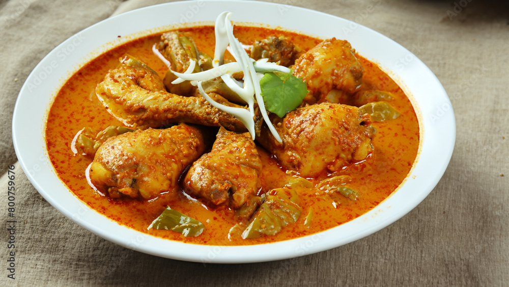 Kare or Gulai Ayam Spicy Chicken Curry Made from Chicken Thigh Spices and Coconut Milk.Generative Ai Kare or Gulai Ayam Spicy Chicken Curry Made from Chicken Thigh Spices and Coconut Milk.Generative Ai