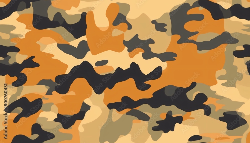 Naklejka premium Seamless Colorful Tiger Texture Pattern