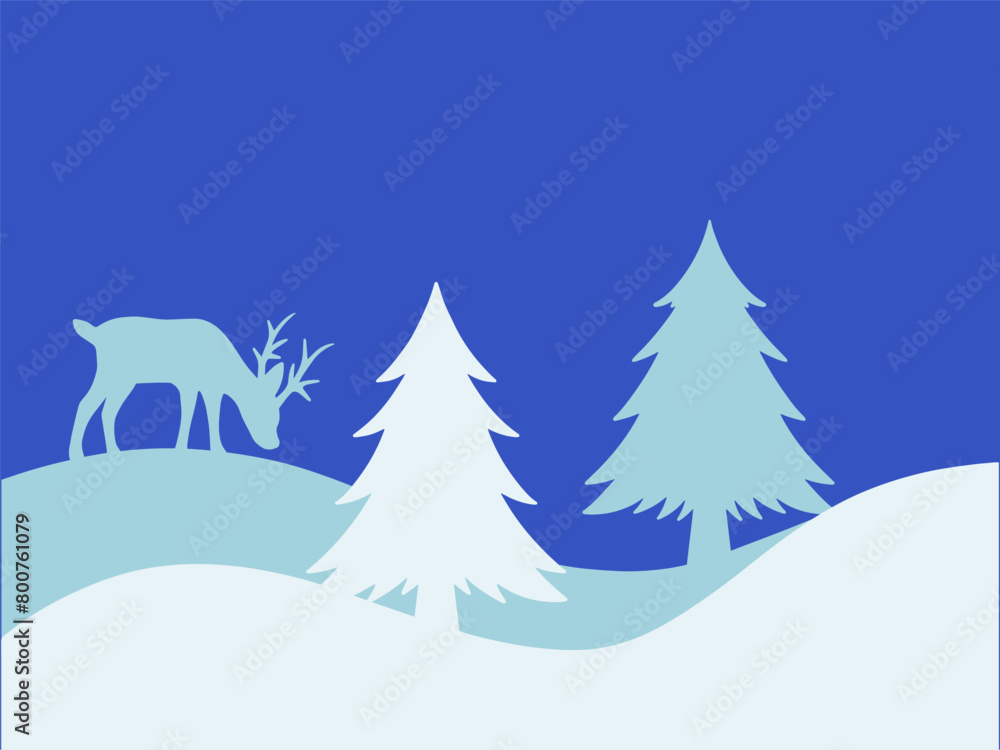 Naklejka premium Christmas Tree Frame Background Illustration