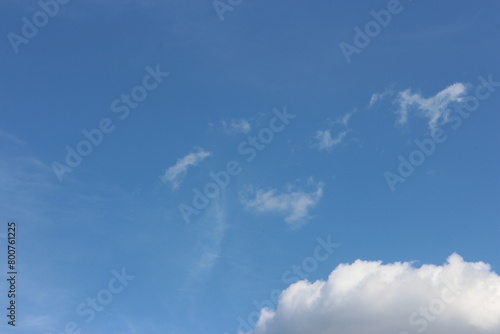 Blue sky with cloud. Clearing day and Good weather in the morning. © SISIRA