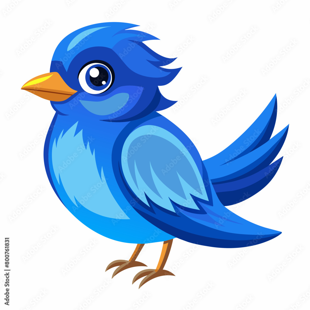 blue bird with speech bubbles, blue birds vector illustration with white background blue bird with speech bubbles, blue birds vector illustration with white background