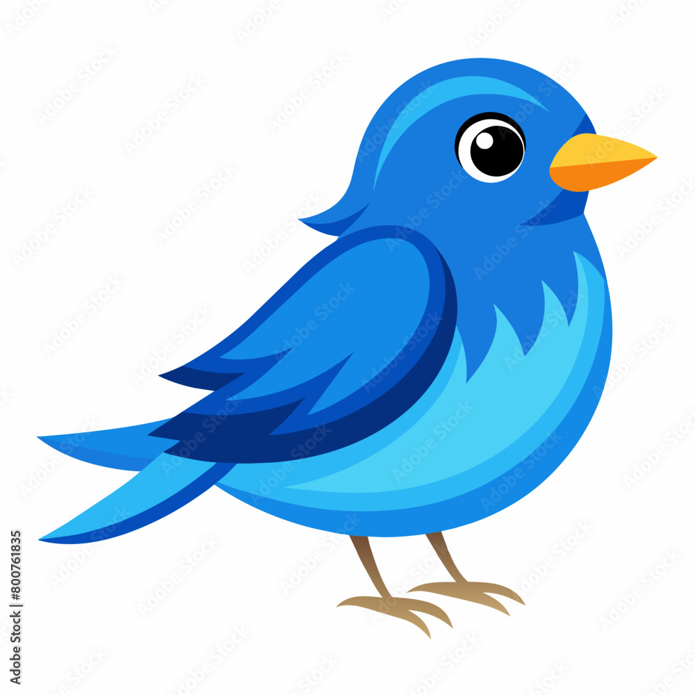 blue bird with speech bubbles, blue birds vector illustration with white background blue bird with speech bubbles, blue birds vector illustration with white background