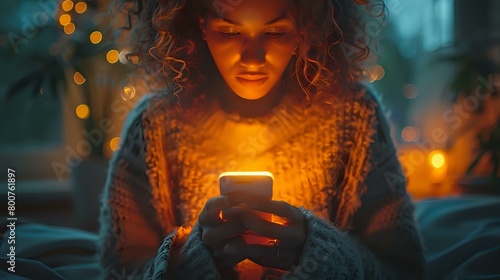 Modern Connectivity: Close-up of Individual Interacting with Smartphone