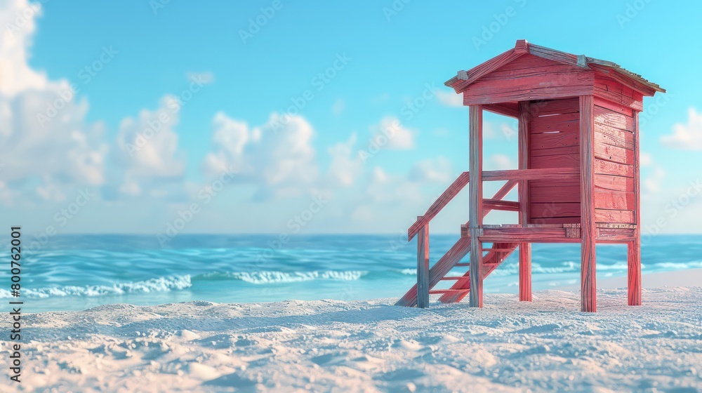a 3d style simple beach stand