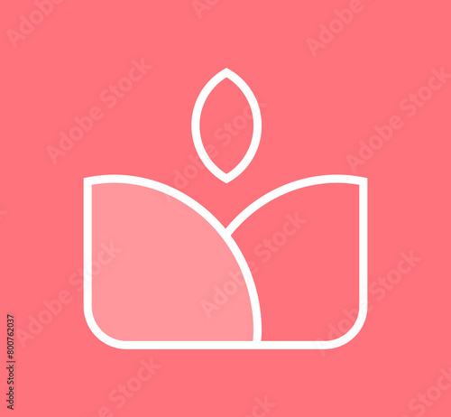 Flower natural logo vector