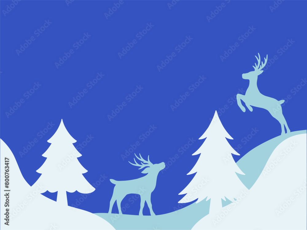 Naklejka premium Christmas Tree Frame Background Illustration 