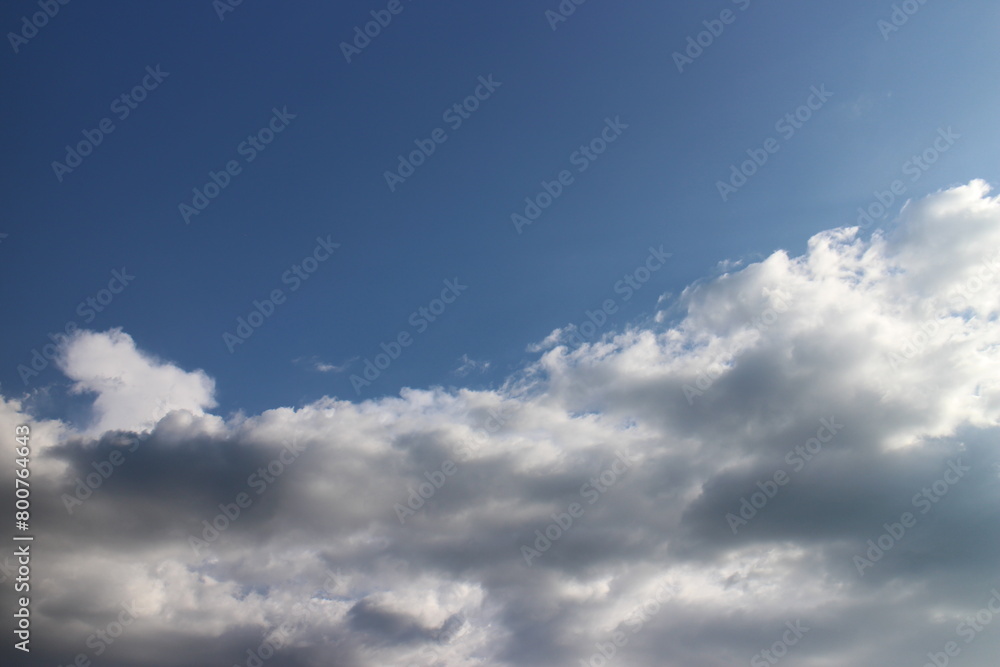 Fototapeta premium Blue sky with white clouds.
