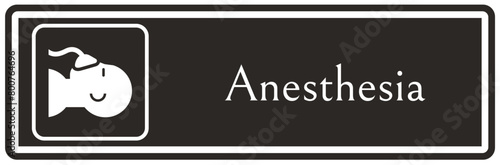 Hospital way finding sign anesthesia
