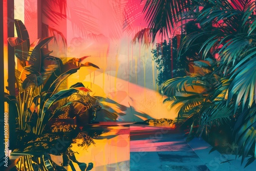 a surreal graphic titled  Tropical Haze  