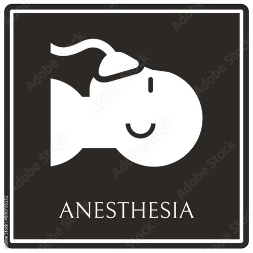 Hospital way finding sign anesthesia