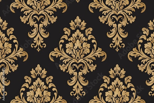  Vintage  texture  decoration  design  flower  art  swirl  illustration  damask  decor  backdrop  retro  textile  paper  style  gold  