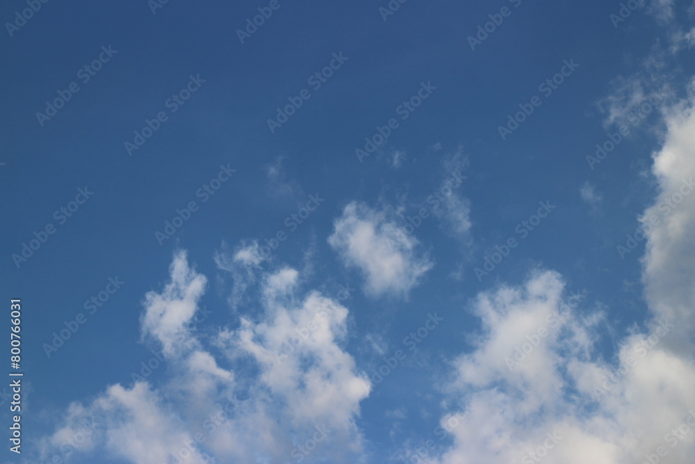 Fototapeta premium blue sky background with tiny clouds