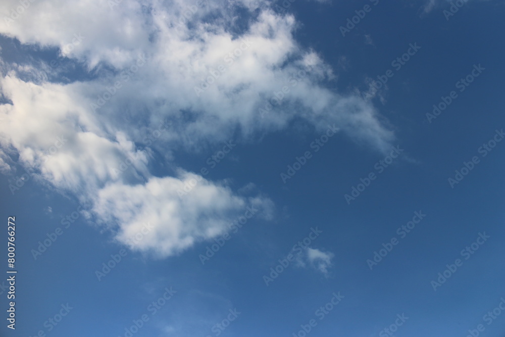 blue sky background with tiny clouds