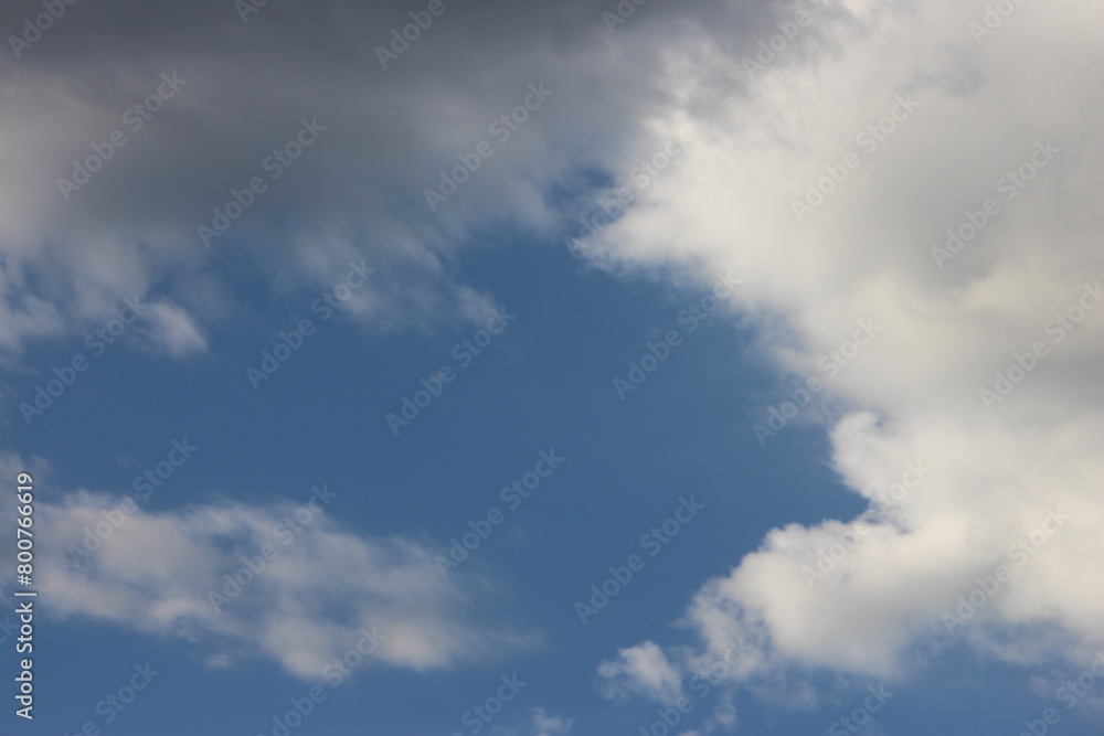 blue sky background with tiny clouds