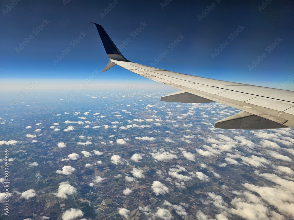 Fototapeta premium view from airplane window