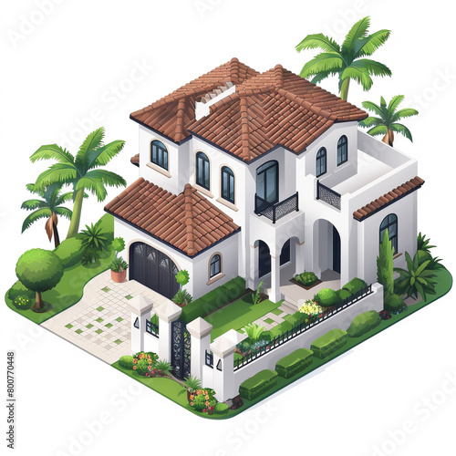 Isometric view of Florida house