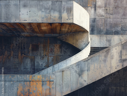Abstract architectural photography explores shapes patterns © Papisut