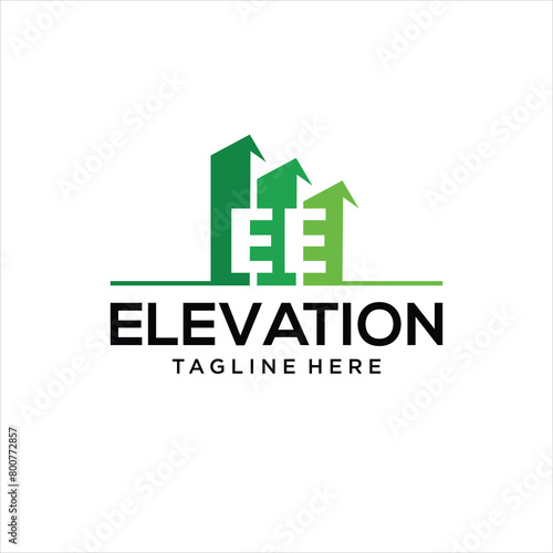 creative EE logo, with building template vector for construction, design inspiration, vector