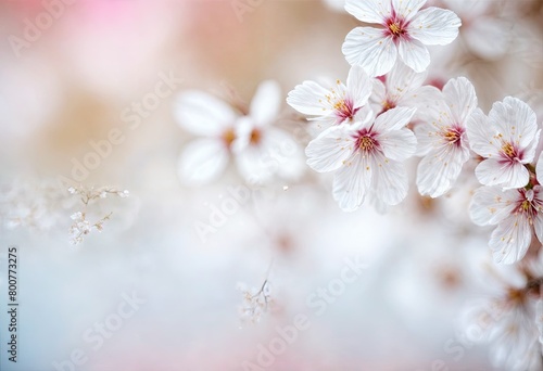 Branch Adorned with Beautiful Spring Flowers