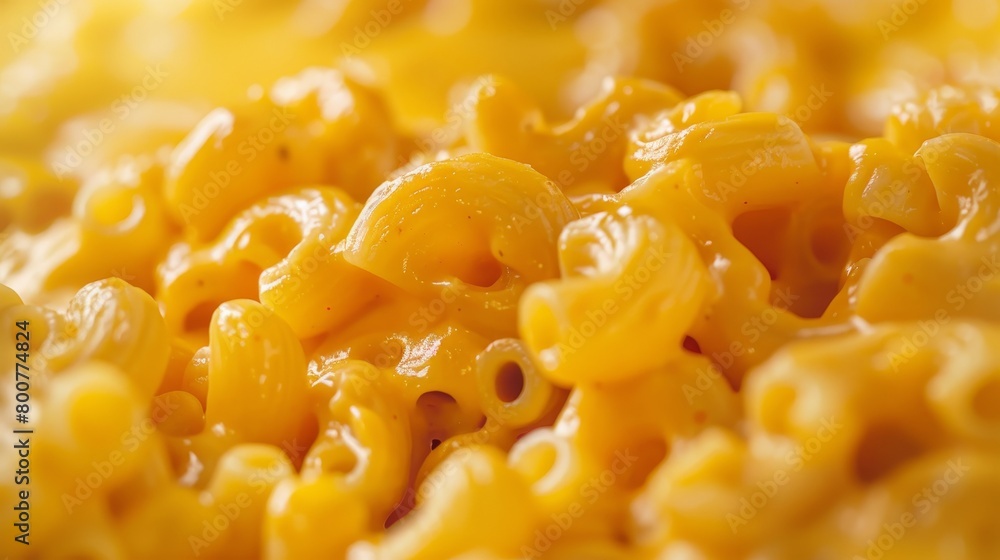 Close-up of creamy, cheesy macaroni, perfect lighting and isolated background to invoke feelings of home-cooked meals Close-up of creamy, cheesy macaroni, perfect lighting and isolated background to invoke feelings of home-cooked meals