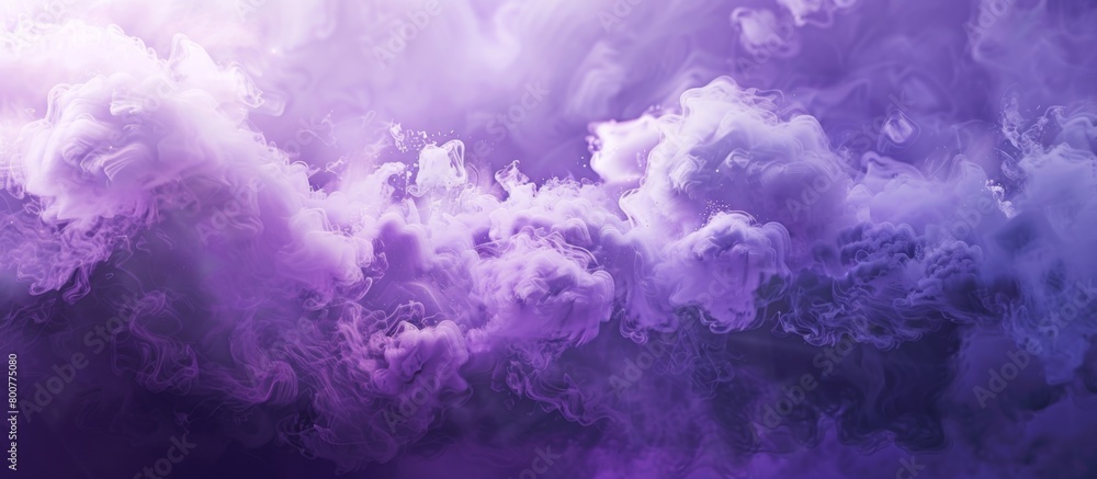 Purple and black smoke creating swirling patterns in the atmosphere with a mysterious and dramatic effect