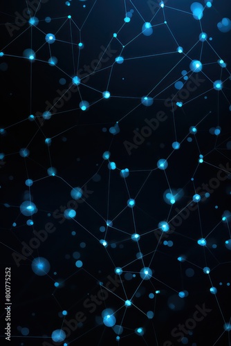 abstract background with blue background with connected lines and dots looking like stars