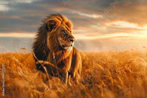 Majestic lions roam the savannah in stunning high-resolution images.