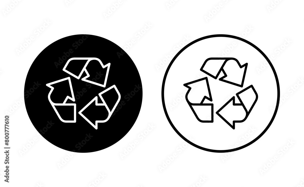 Recycle icon set. Recycling vector icon. Recycle icon set. Recycling vector icon.