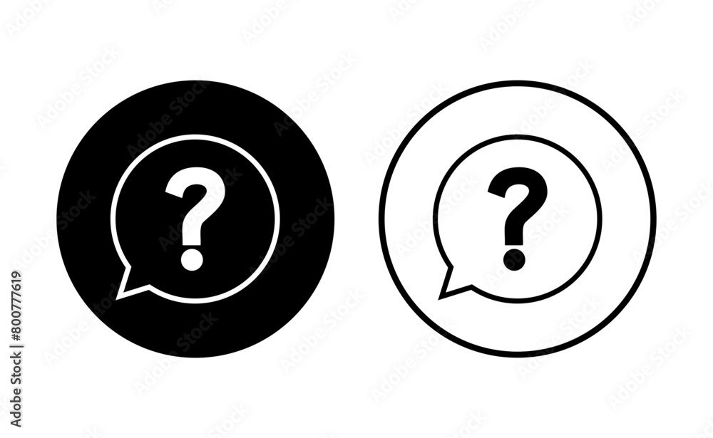 Question icon set. question mark icon vector. Question icon set. question mark icon vector.