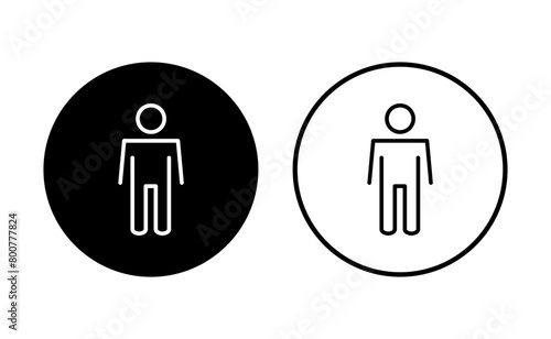 Man icon set. male icon vector. human symbol