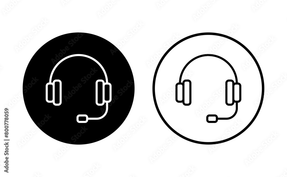 Headphone icon set. Headvector icon symbols Headphone icon set. Headvector icon symbols