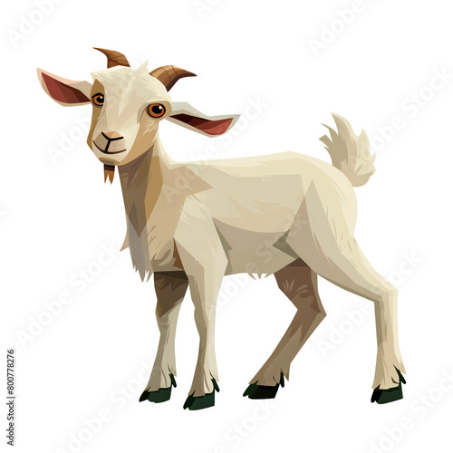 Cute goat. Farm animal cartoon character
 photo
