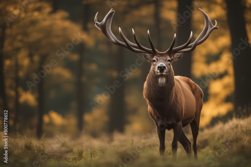 'stag deer red animal cervid nature park grooved wild wildlife britain isolated forest antler natural autumn winter mountain tree background beautiful scotland wood heather europa timberland'
