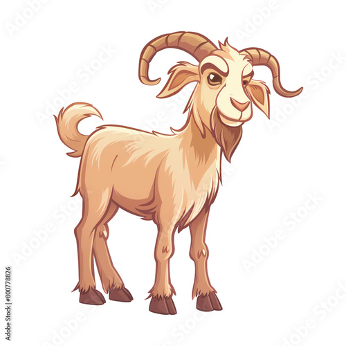 Goat cartoon character illustration
