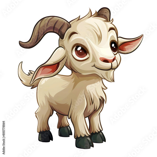 Baby goat cartoon character illustration photo
